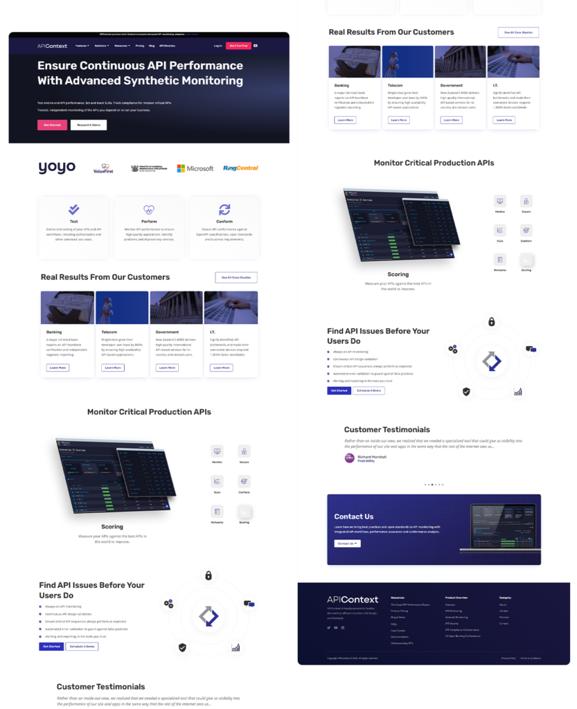 APImetrics 3 api context web pages