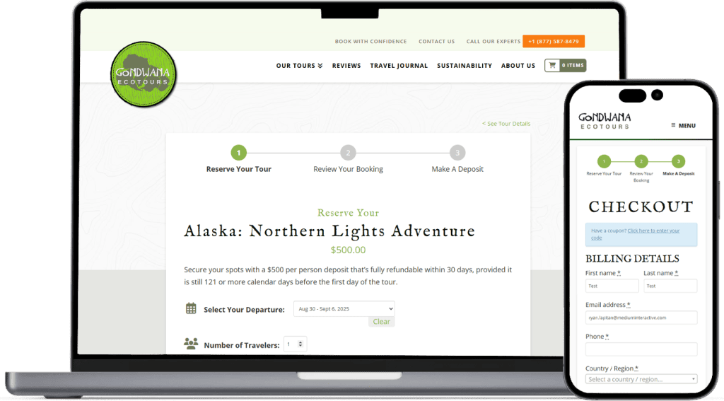 Gondwana Ecotours - gondwana ecotours ecommerce laptop phone 1024x567 1