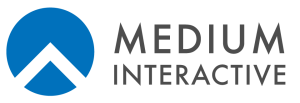 medium interactive blue horizontal logo