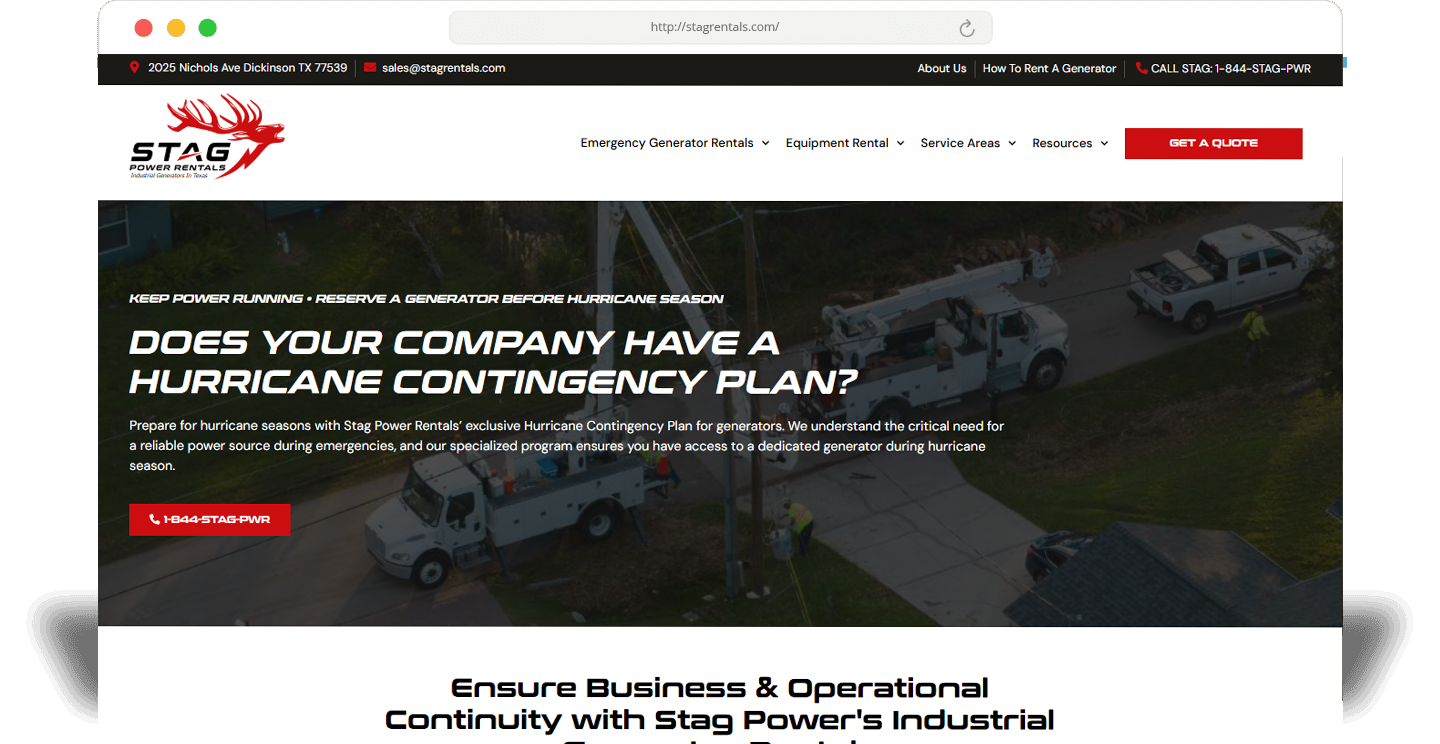 Stag Power Rentals 1 stag rentals browser updated